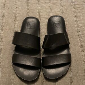 Reef Black Slide Sandals